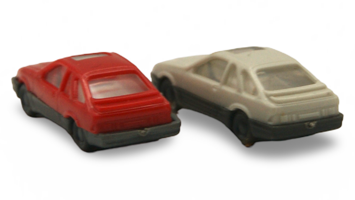 Wiking Ford Sierra 2er Set Spur N 1:160 rot & weiß Modellauto PKW