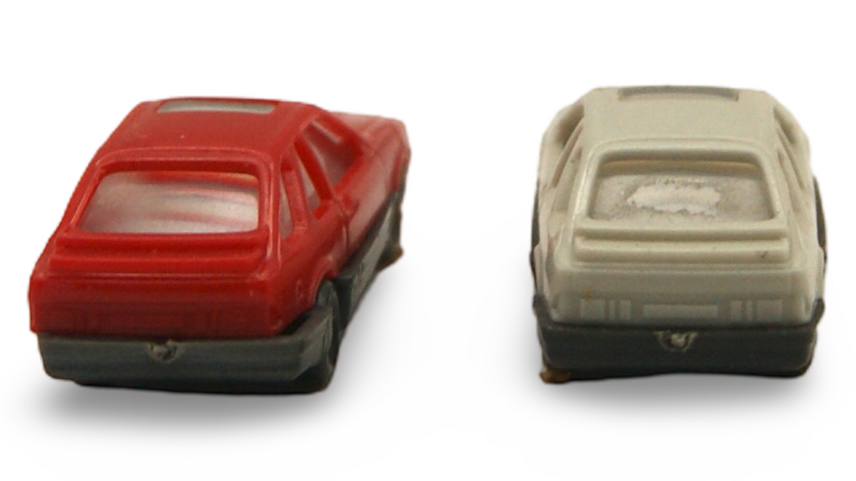 Wiking Ford Sierra 2er Set Spur N 1:160 rot & weiß Modellauto PKW
