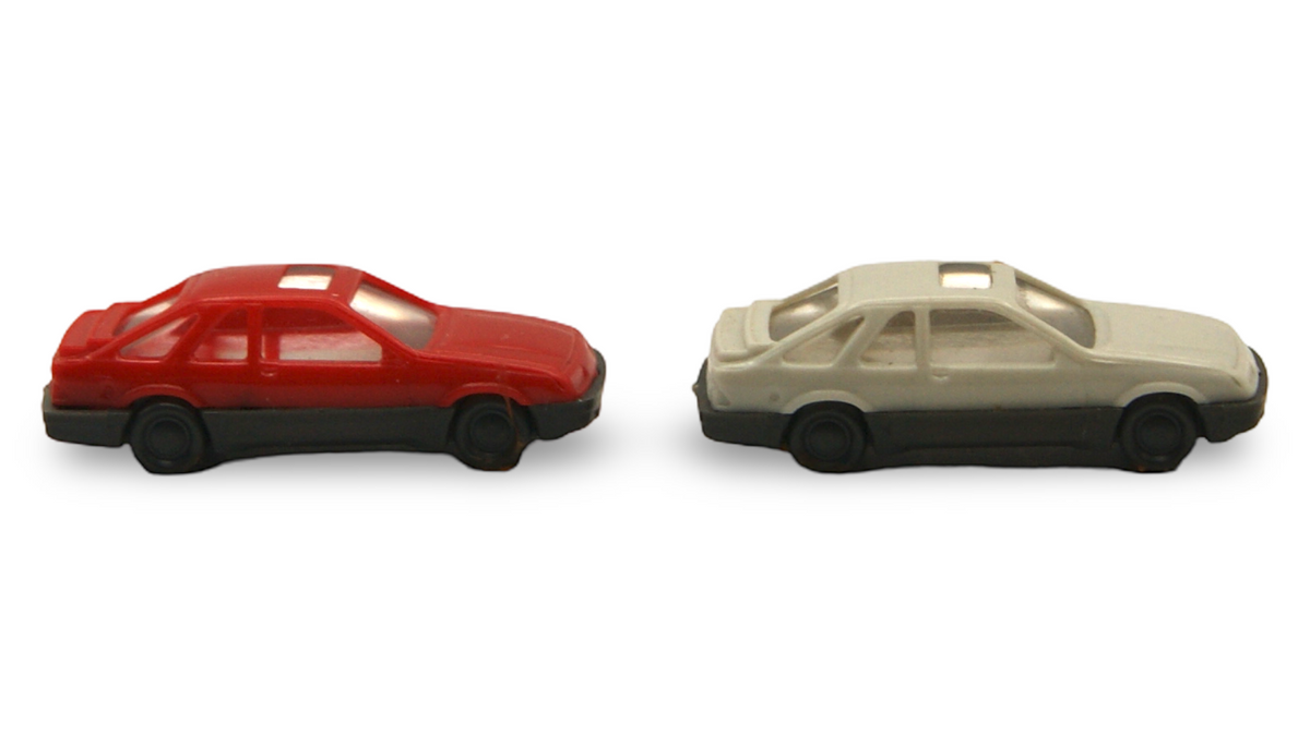 Wiking Ford Sierra 2er Set Spur N 1:160 rot & weiß Modellauto PKW