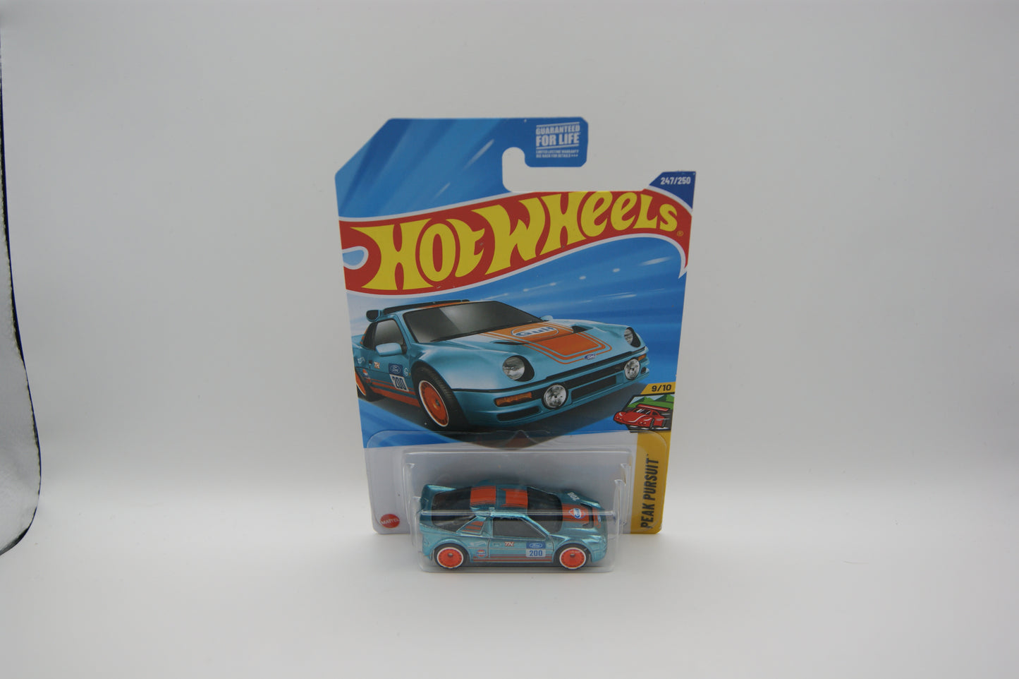 Hot Wheels Ford RS200 Gulf Super Treasure Hunt STH 2025 #247/250 US Long Card OVP