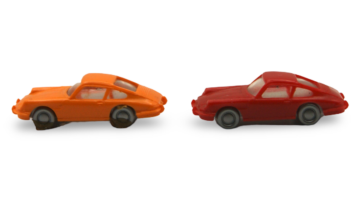 Wiking Porsche 911 2er Set Spur N 1:160 rot & orange Modellauto