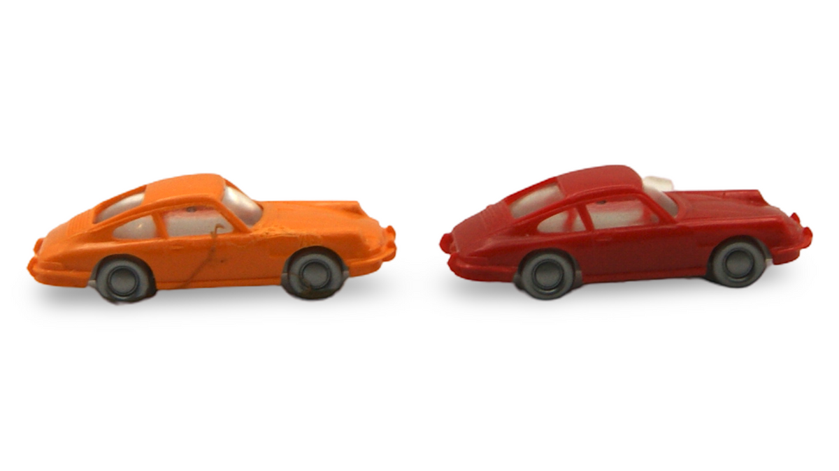 Wiking Porsche 911 2er Set Spur N 1:160 rot & orange Modellauto
