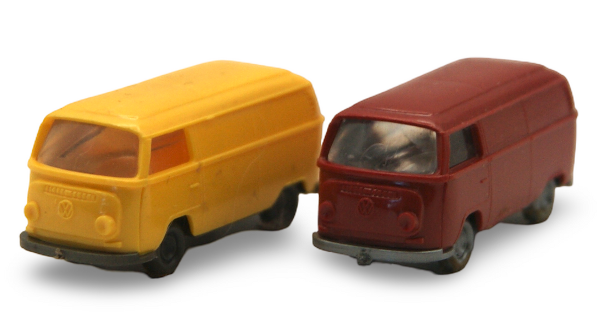 Wiking VW T2 Kastenwagen 2er Set Spur N 1:160 gelb & rot