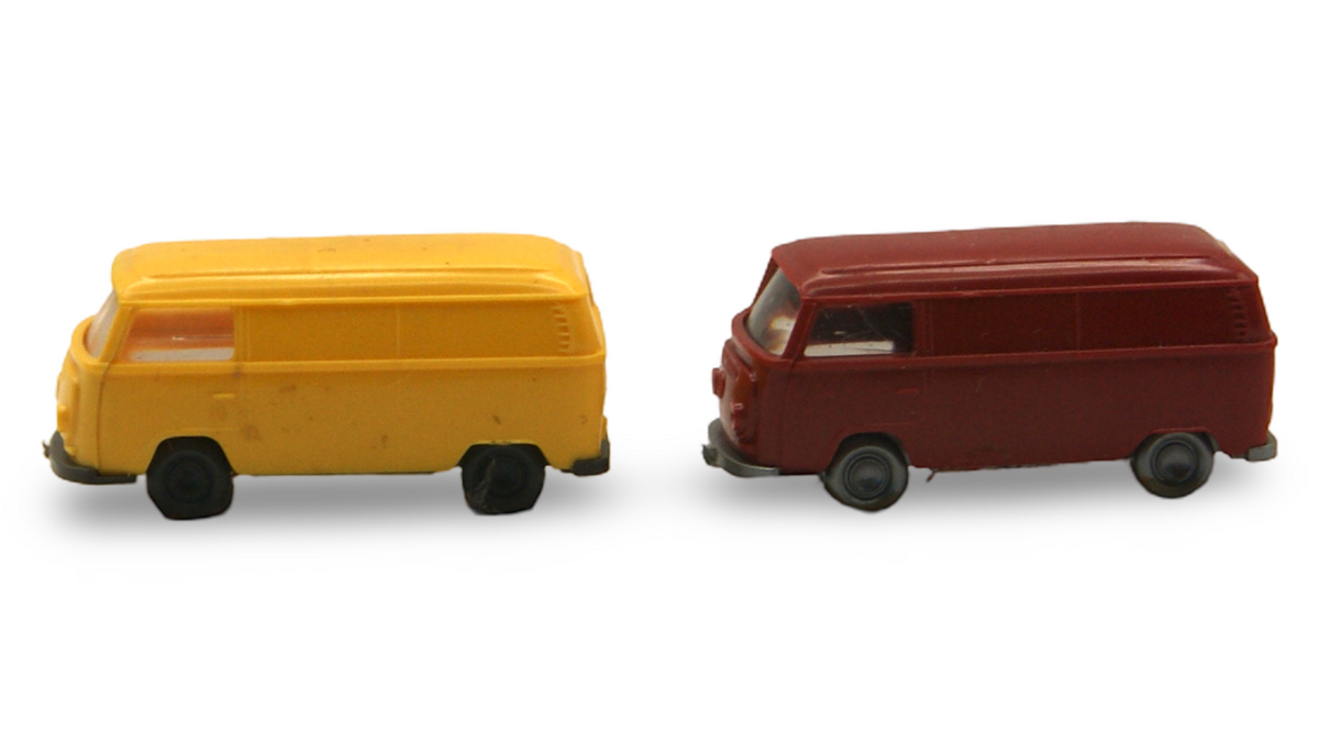 Wiking VW T2 Kastenwagen 2er Set Spur N 1:160 gelb & rot