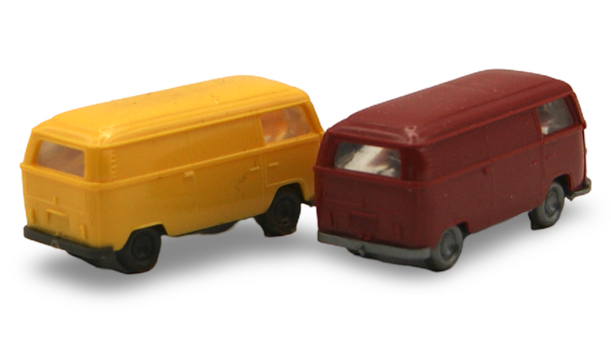 Wiking VW T2 Kastenwagen 2er Set Spur N 1:160 gelb & rot