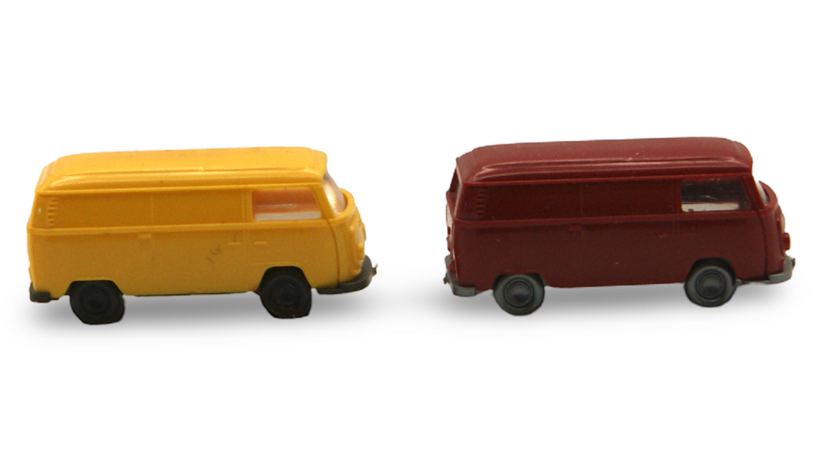 Wiking VW T2 Kastenwagen 2er Set Spur N 1:160 gelb & rot