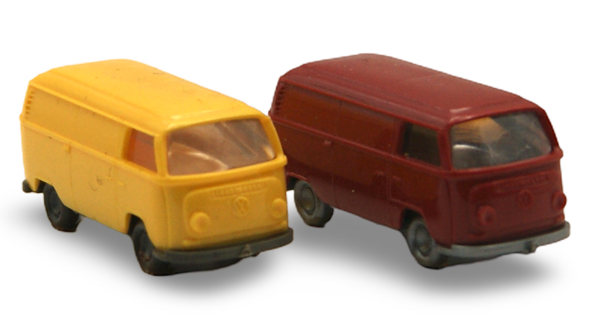 Wiking VW T2 Kastenwagen 2er Set Spur N 1:160 gelb & rot