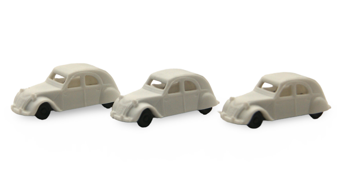 Citroën 2CV Ente 3er Set Spur N 1:160 weiß – Hersteller unbekannt