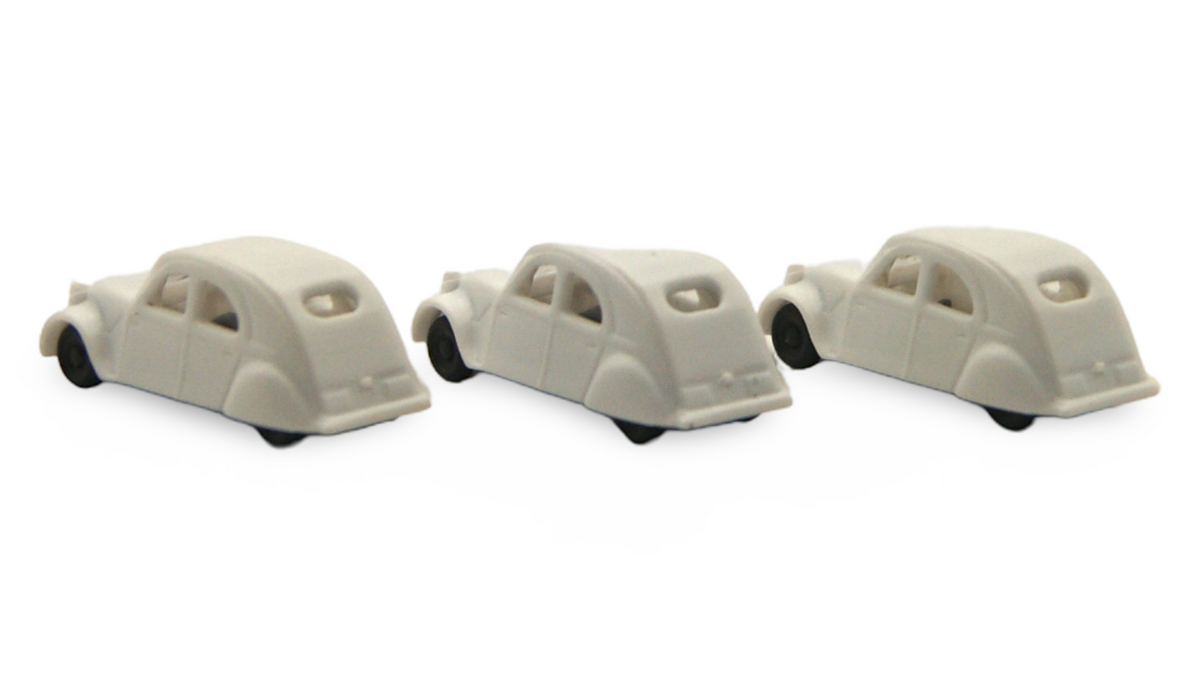 Citroën 2CV Ente 3er Set Spur N 1:160 weiß – Hersteller unbekannt