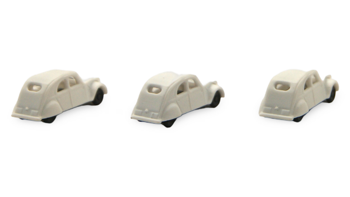 Citroën 2CV Ente 3er Set Spur N 1:160 weiß – Hersteller unbekannt