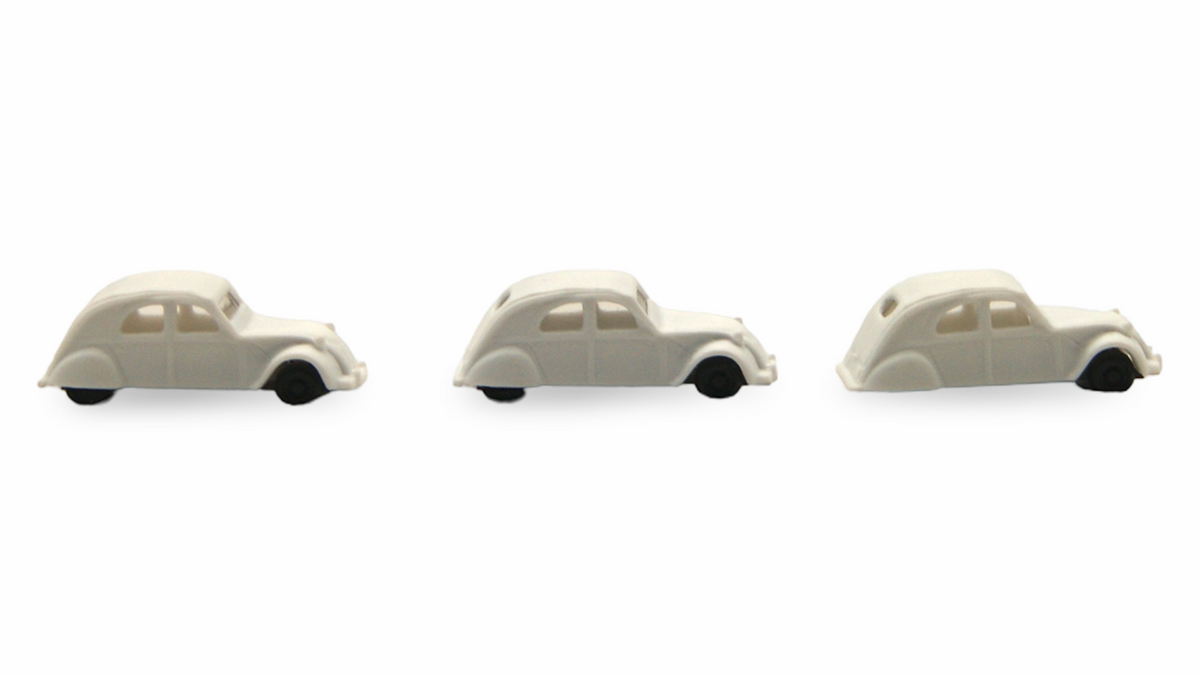 Citroën 2CV Ente 3er Set Spur N 1:160 weiß – Hersteller unbekannt
