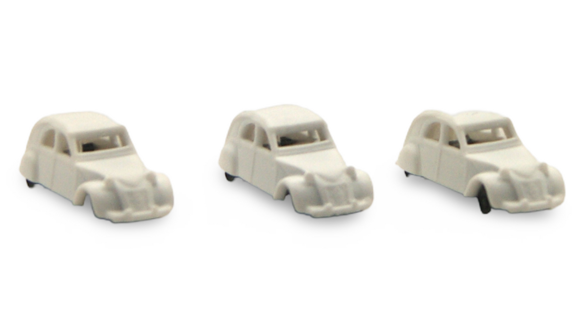 Citroën 2CV Ente 3er Set Spur N 1:160 weiß – Hersteller unbekannt