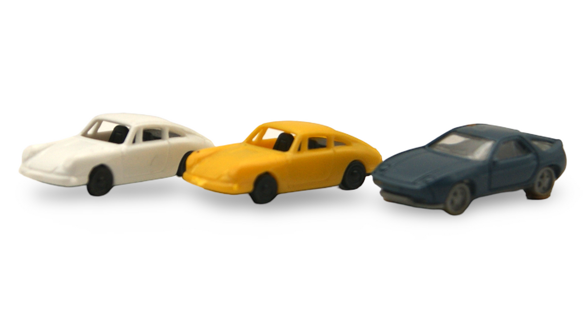Porsche 911 & 928 3er Set Spur N 1:160 Fleischmann / Hersteller unbekannt