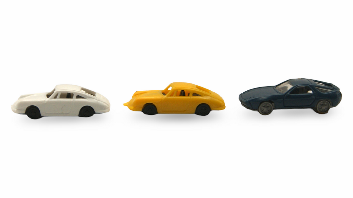 Porsche 911 & 928 3er Set Spur N 1:160 Fleischmann / Hersteller unbekannt