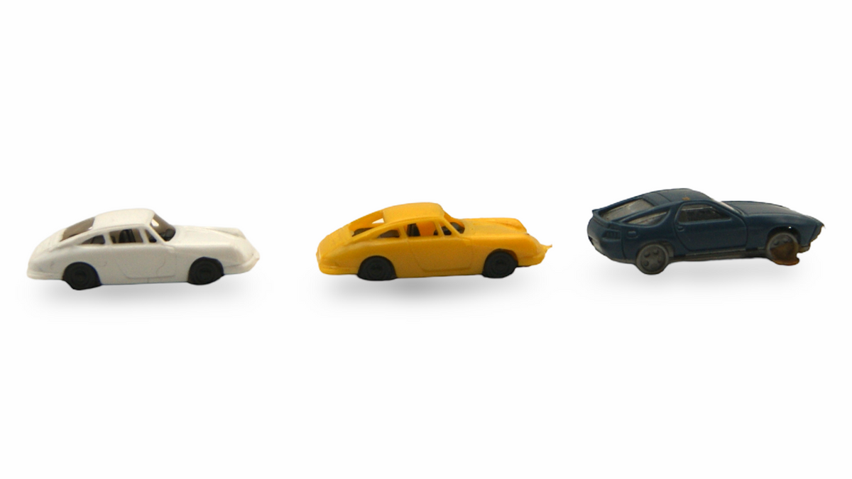 Porsche 911 & 928 3er Set Spur N 1:160 Fleischmann / Hersteller unbekannt