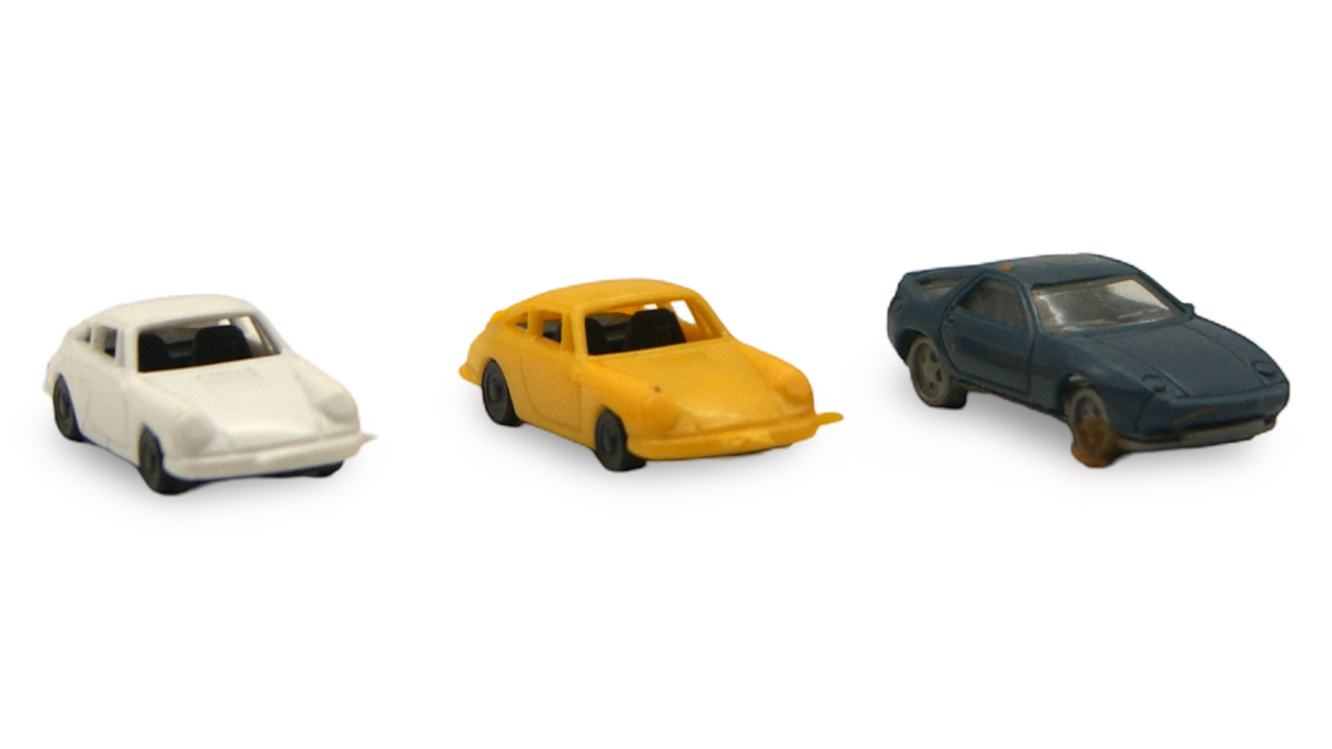Porsche 911 & 928 3er Set Spur N 1:160 Fleischmann / Hersteller unbekannt