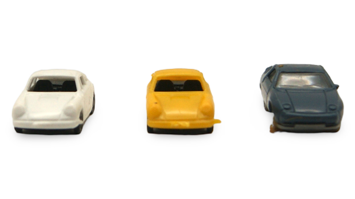 Porsche 911 & 928 3er Set Spur N 1:160 Fleischmann / Hersteller unbekannt