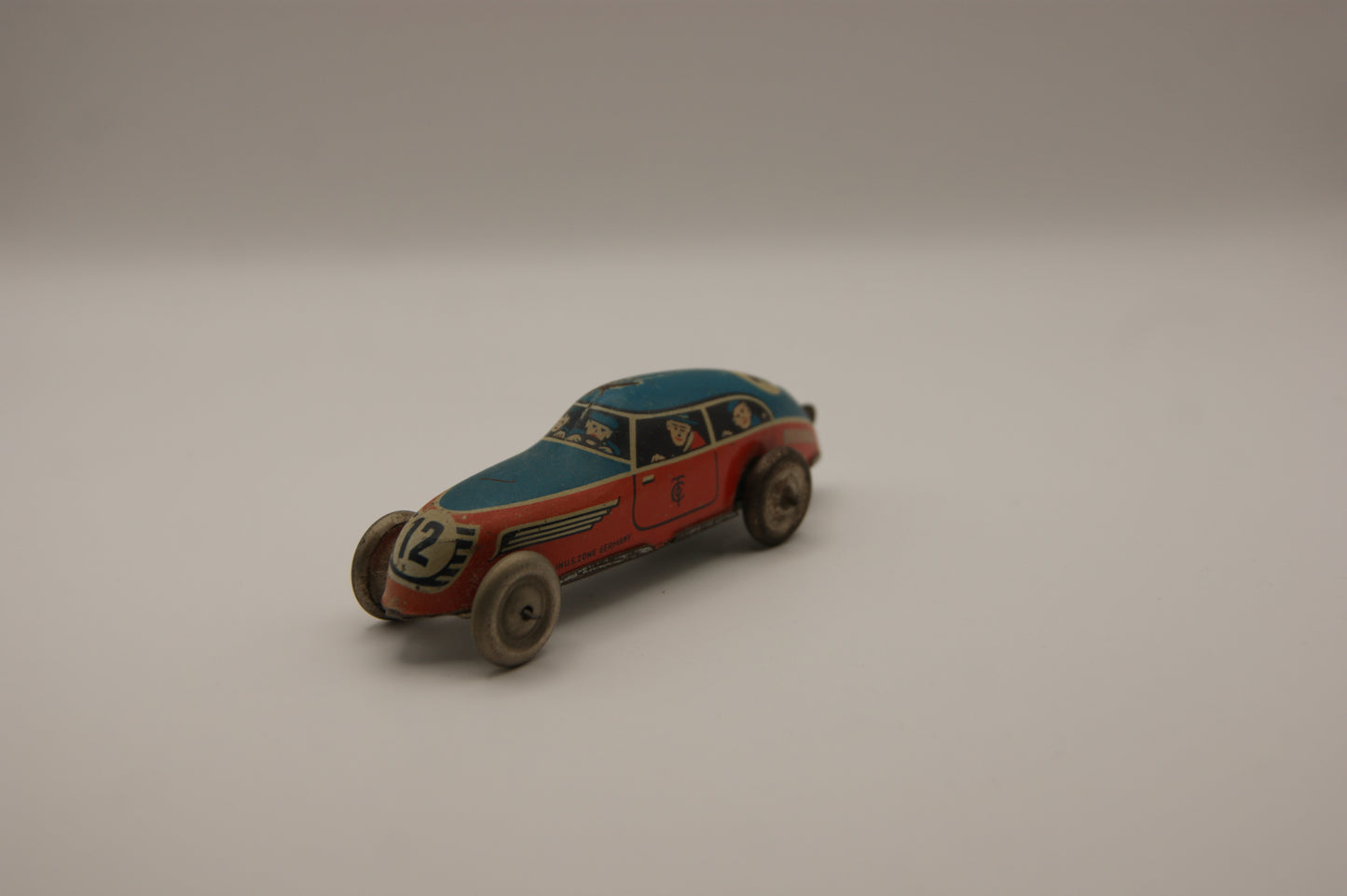 Tippco TCO Rennwagen Nr. 12 Blechspielzeug US-Zone Germany 1950er Vintage