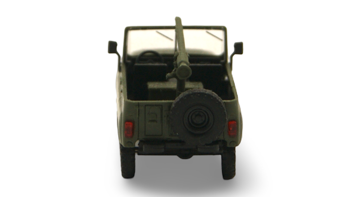 Busch UAZ 469 Fallschirmjäger mit Geschütz 1:87 H0 Militärfahrzeug