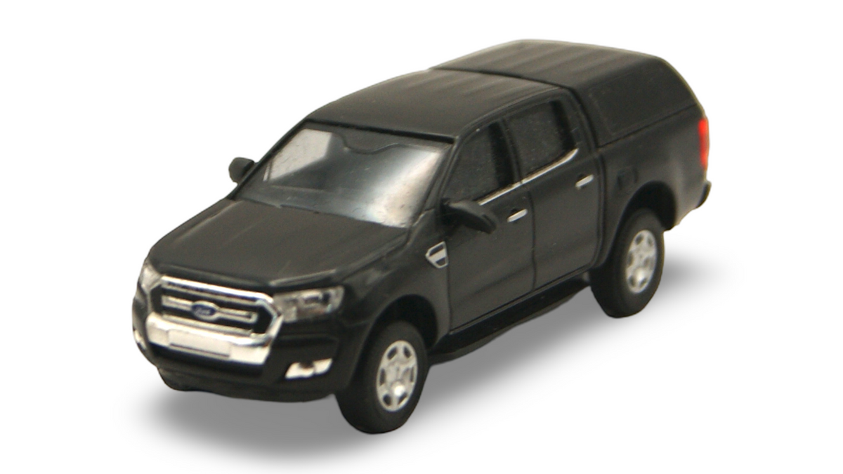 Ford Ranger Double Cab mit Hardtop 1:87 H0 schwarz – guter Zustand