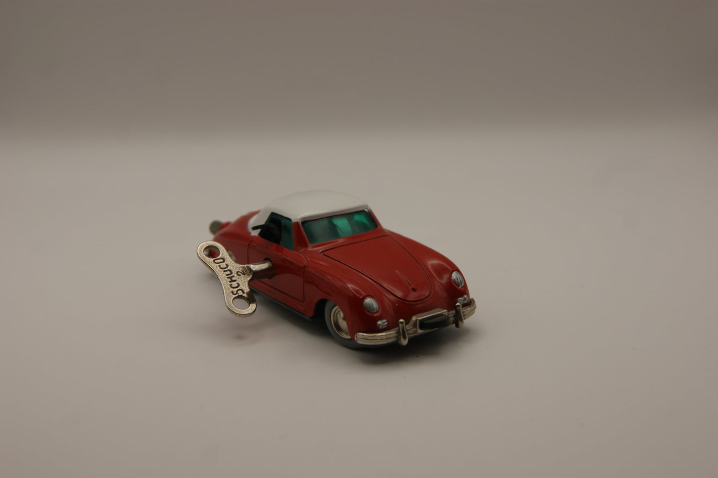 Micro Racer 1047 Porsche 356 rot Uhrwerk funktionsfähig mit original Schuco Schlüssel