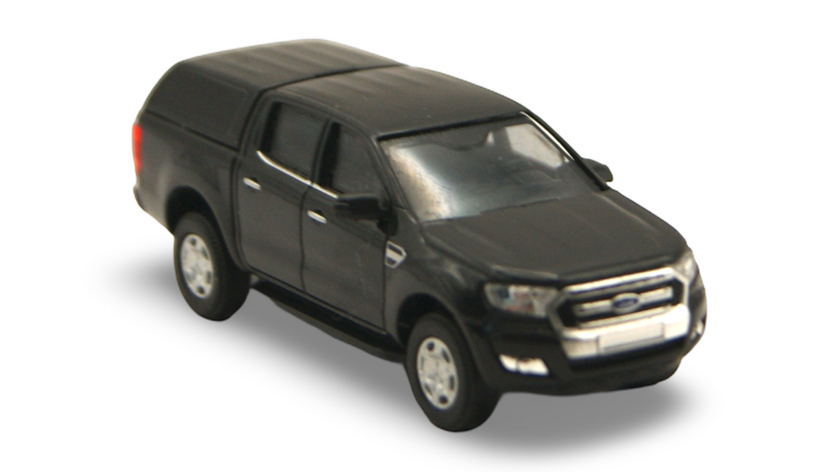 Ford Ranger Double Cab mit Hardtop 1:87 H0 schwarz – guter Zustand