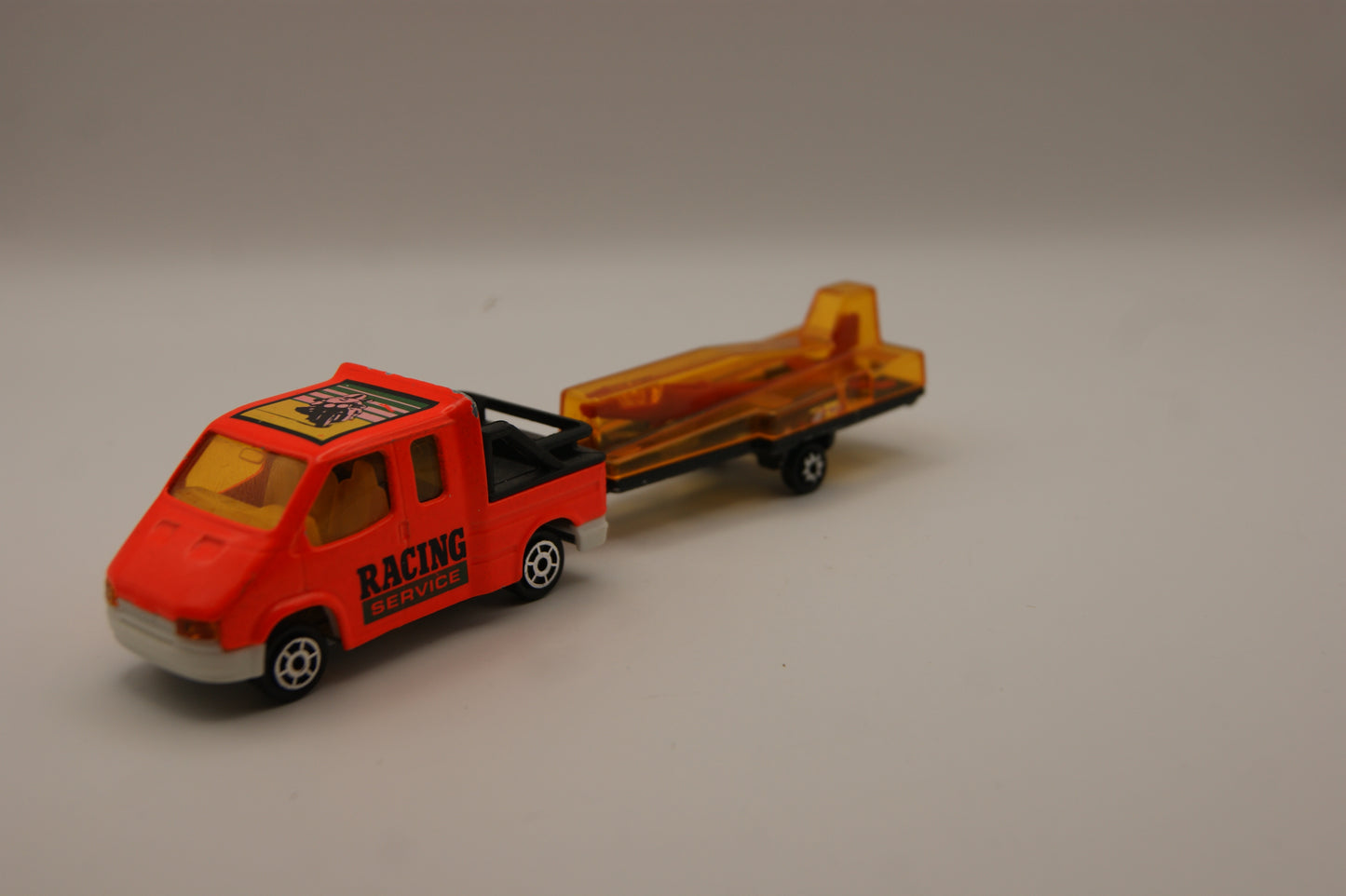 Majorette Ford Transit Racing Service Nr. 243 mit Segelflugzeug