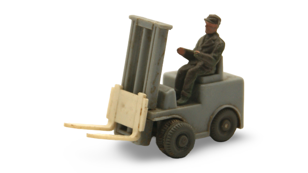 Wiking Gabelstapler 117 Grau mit Fahrer 1:87 H0 – Lenkrad fehlt