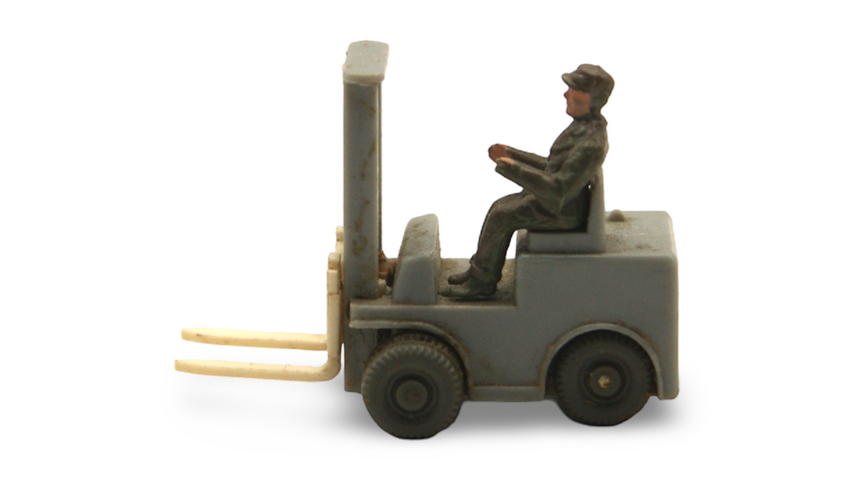 Wiking Gabelstapler 117 Grau mit Fahrer 1:87 H0 – Lenkrad fehlt