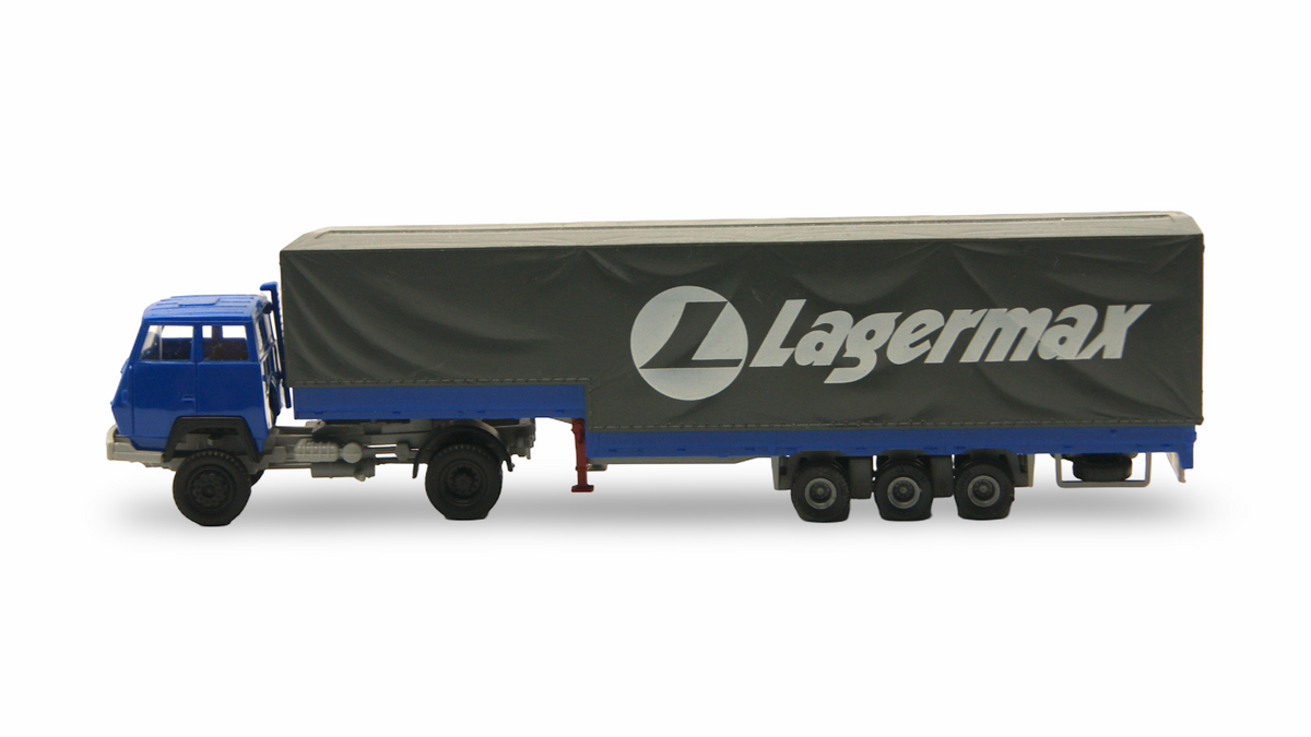 Roco Steyr 91 Lagermax Pritschensattelzug 1:87 H0 – guter Zustand