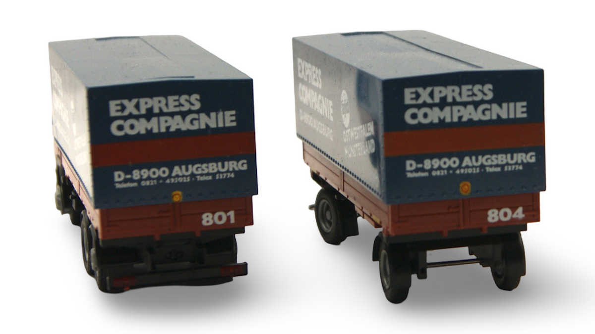 AWM MAN F90 Hängerzug Express Compagnie Augsburg 1:87 H0 – Kupplung fehlt