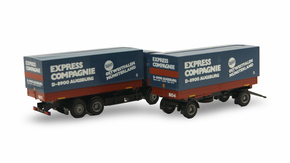 AWM MAN F90 Hängerzug Express Compagnie Augsburg 1:87 H0 – Kupplung fehlt