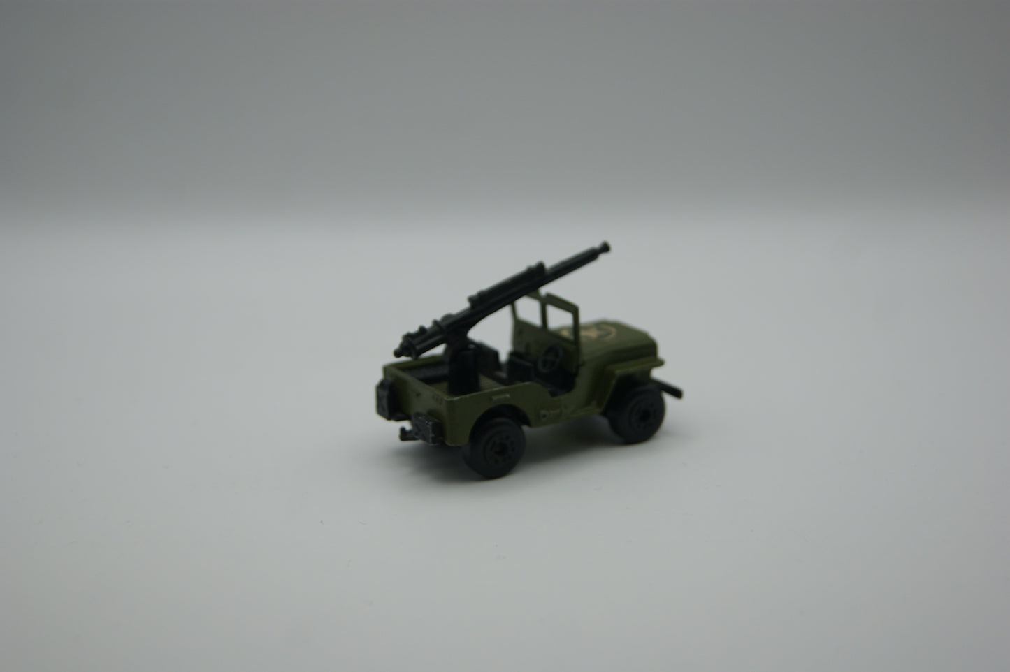 Matchbox Lesney Superfast Nr. 38C Military Jeep mit Geschütz Army Vintage 1976