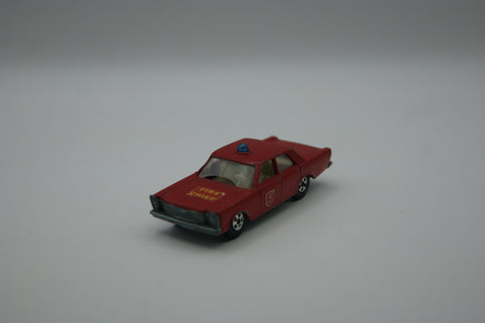 Matchbox Superfast No. 59 Mercury Park Lane Fire Chief rot Lesney England
