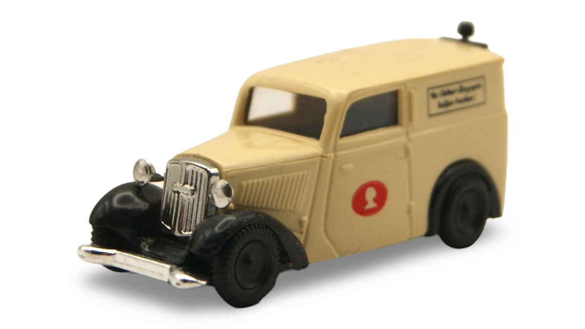 Brekina DKW F7 Kastenwagen Dr. Oetker „Rezepte helfen backen!“ 1:87 H0
