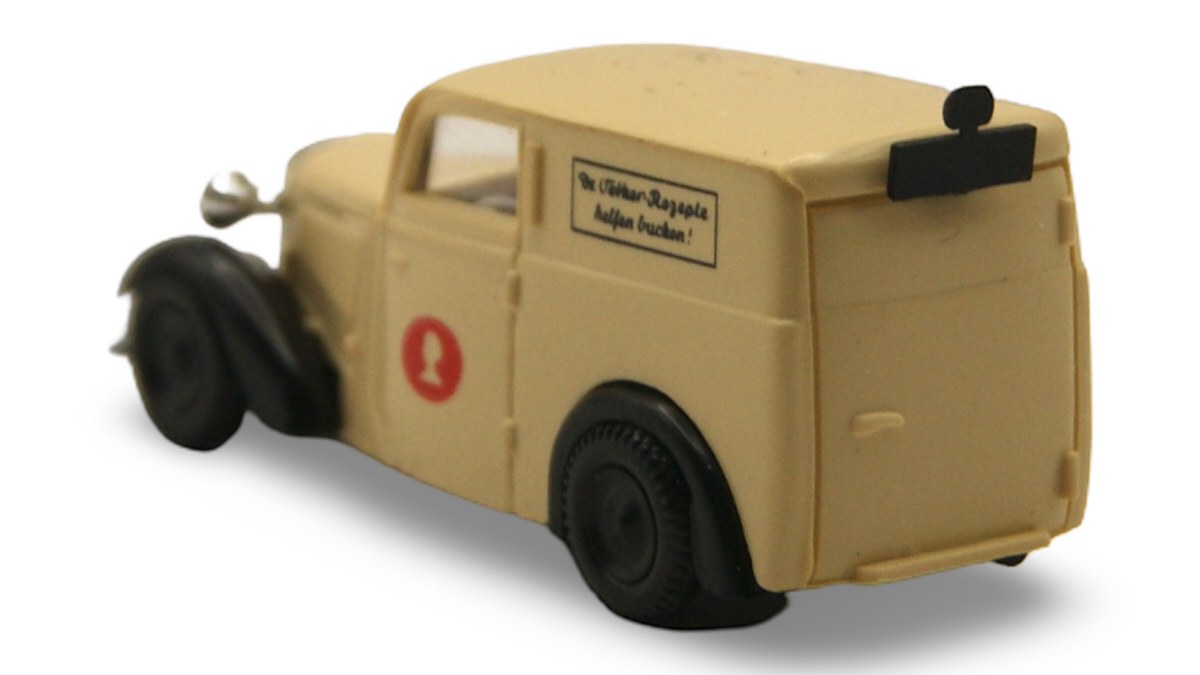 Brekina DKW F7 Kastenwagen Dr. Oetker „Rezepte helfen backen!“ 1:87 H0
