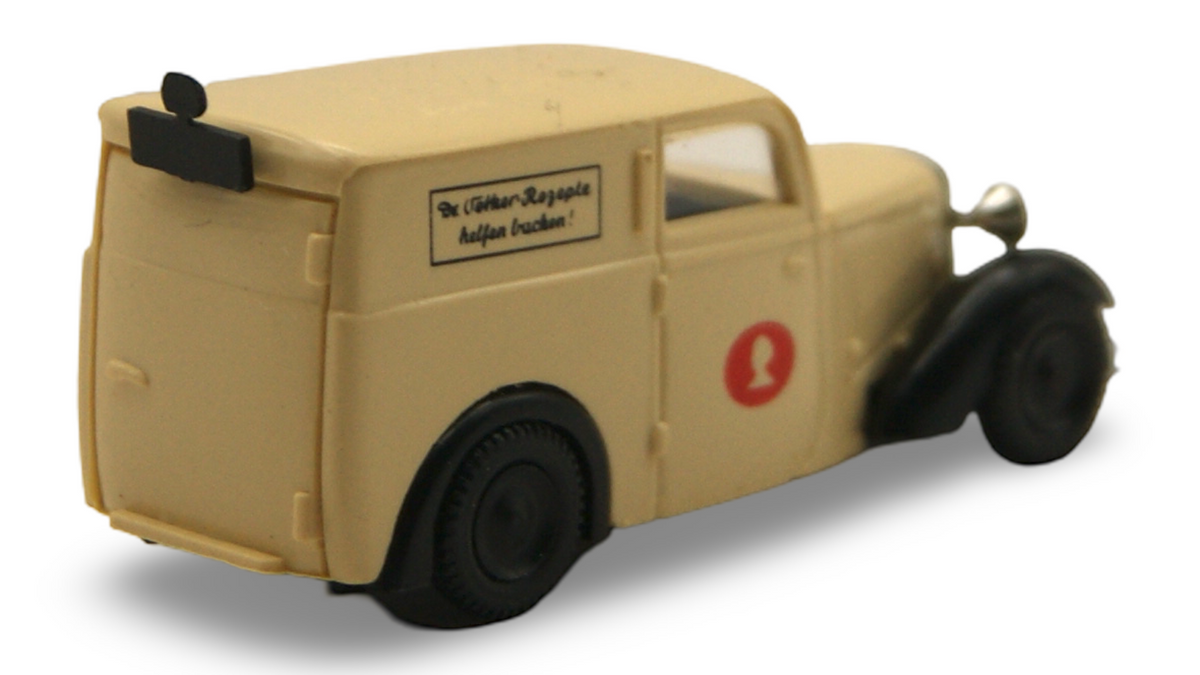 Brekina DKW F7 Kastenwagen Dr. Oetker „Rezepte helfen backen!“ 1:87 H0