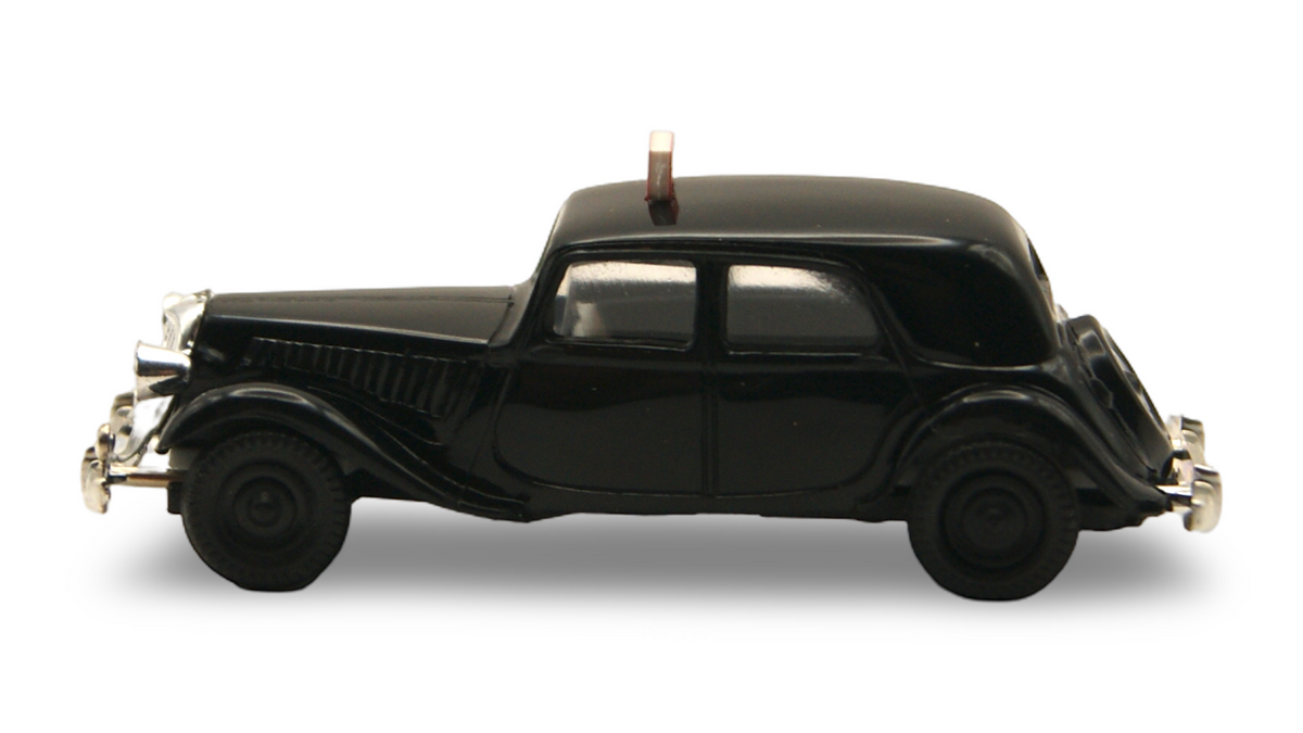 Brekina Citroën 15 Six Traction Avant Taxi Paris Schwarz 1:87 H0 – guter Zustand