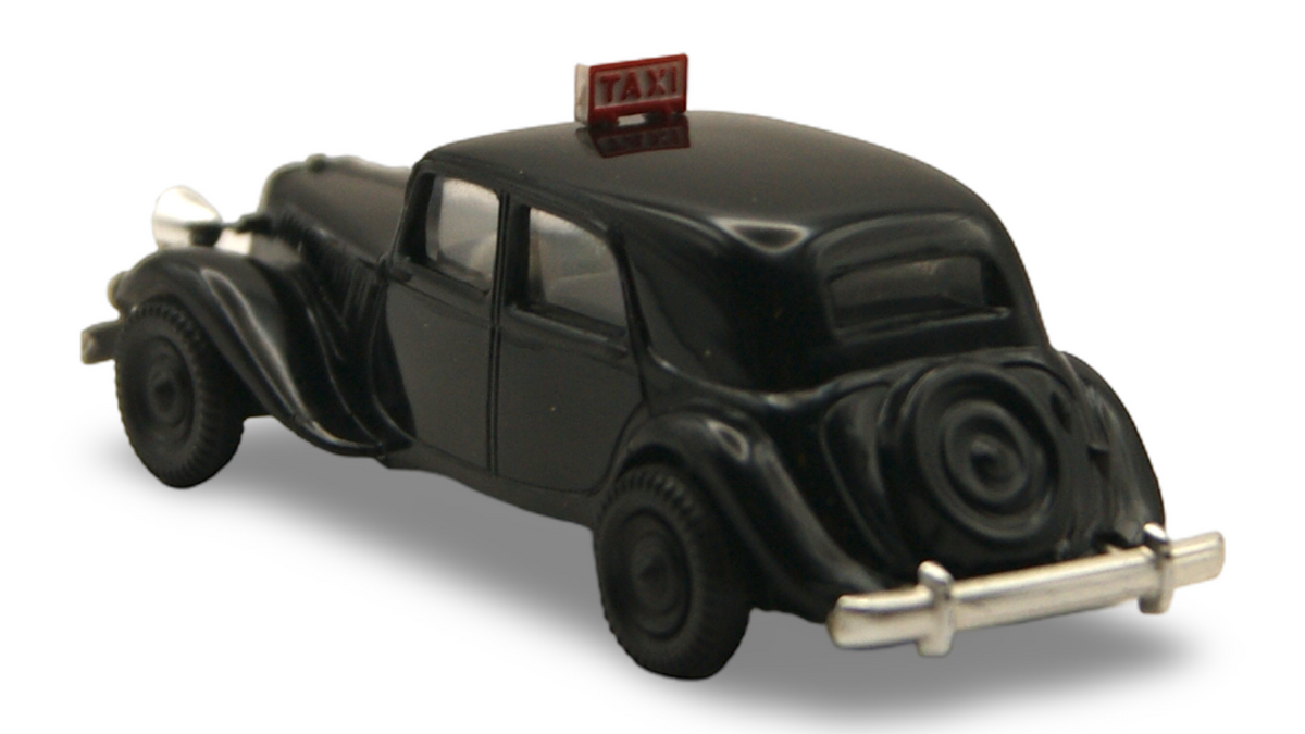 Brekina Citroën 15 Six Traction Avant Taxi Paris Schwarz 1:87 H0 – guter Zustand