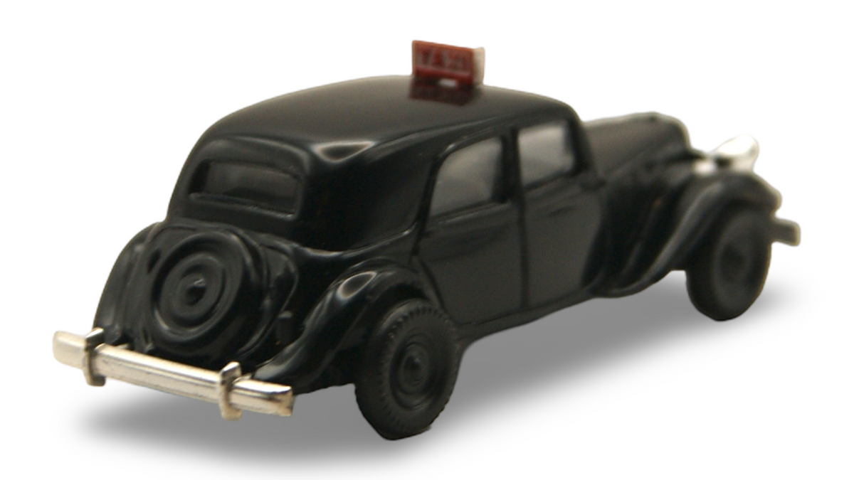 Brekina Citroën 15 Six Traction Avant Taxi Paris Schwarz 1:87 H0 – guter Zustand