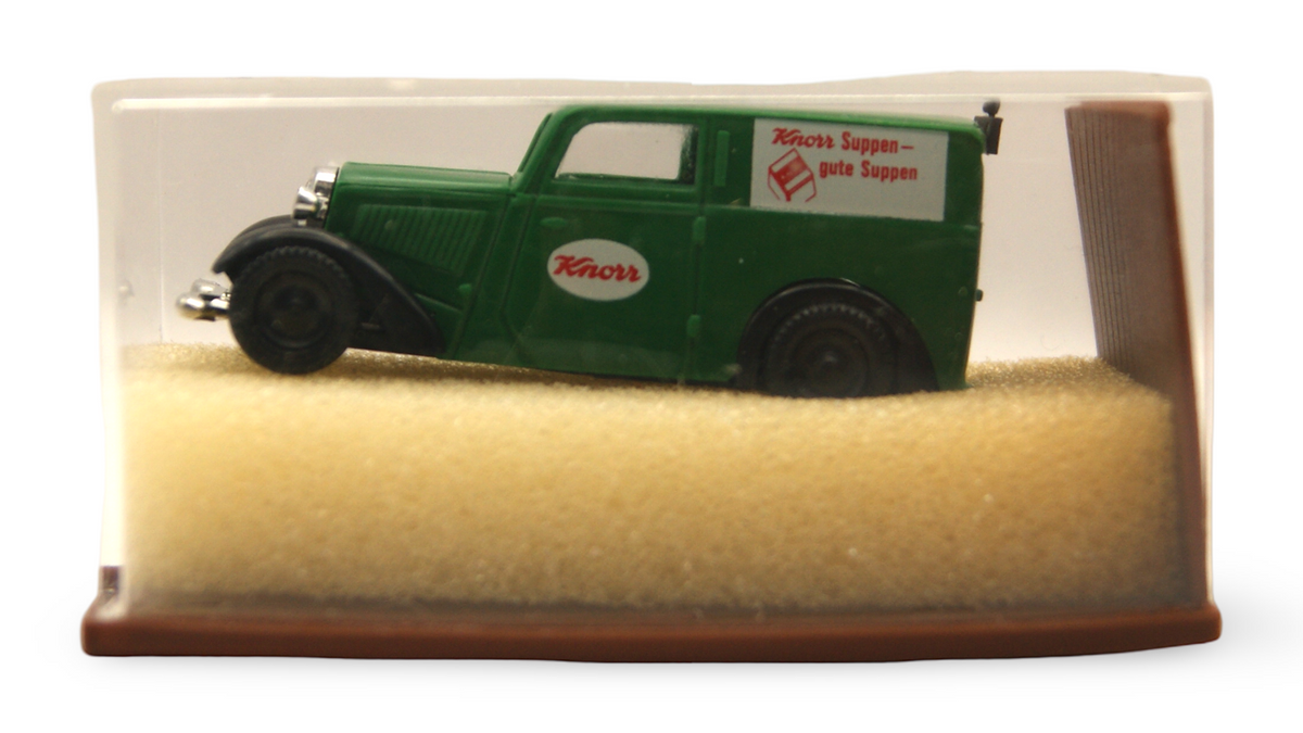 Brekina DKW F7 Kastenwagen Knorr „Suppen – gute Suppen“ Grün 1:87 H0