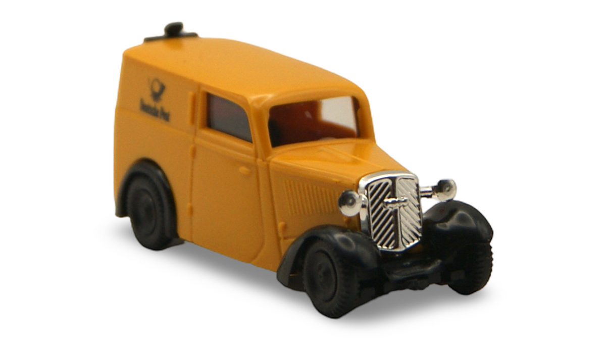 Brekina DKW F7 Kastenwagen Deutsche Post Gelb 1:87 H0 – guter Zustand