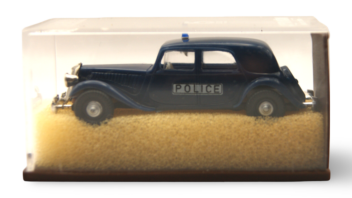 Brekina Citroën 15 Six Traction Avant Police Blau 1:87 H0 – guter Zustand