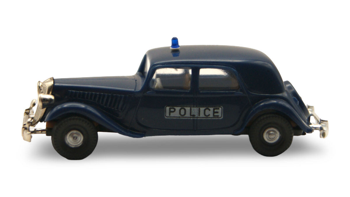 Brekina Citroën 15 Six Traction Avant Police Blau 1:87 H0 – guter Zustand