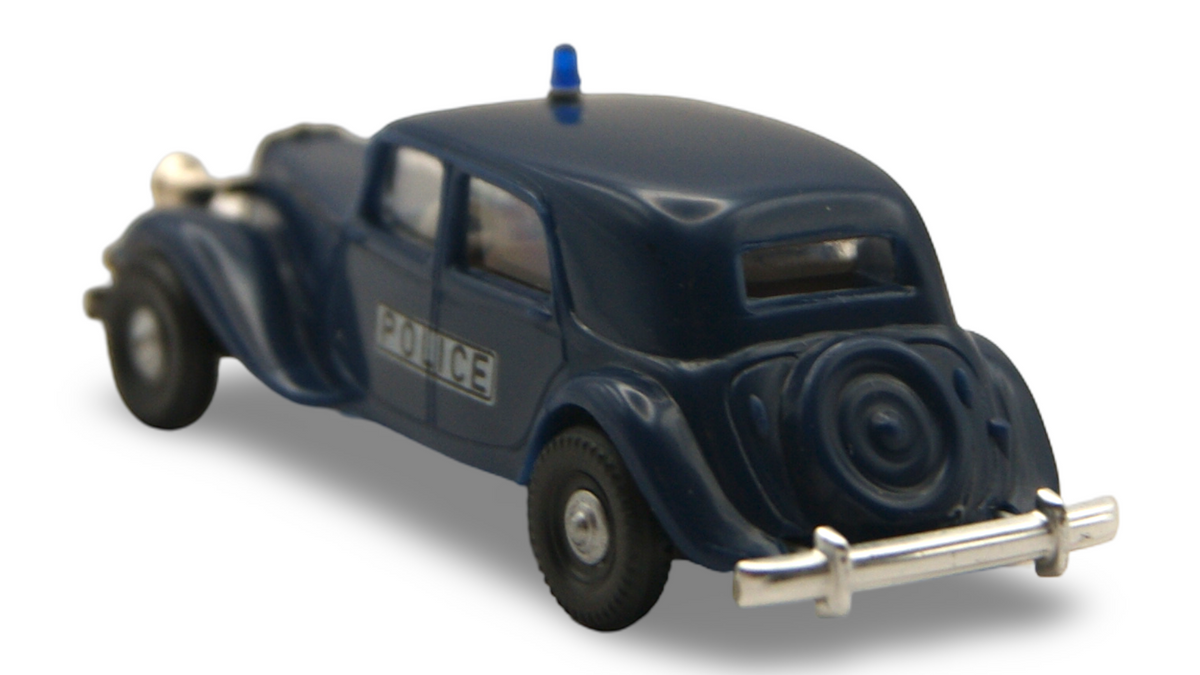 Brekina Citroën 15 Six Traction Avant Police Blau 1:87 H0 – guter Zustand