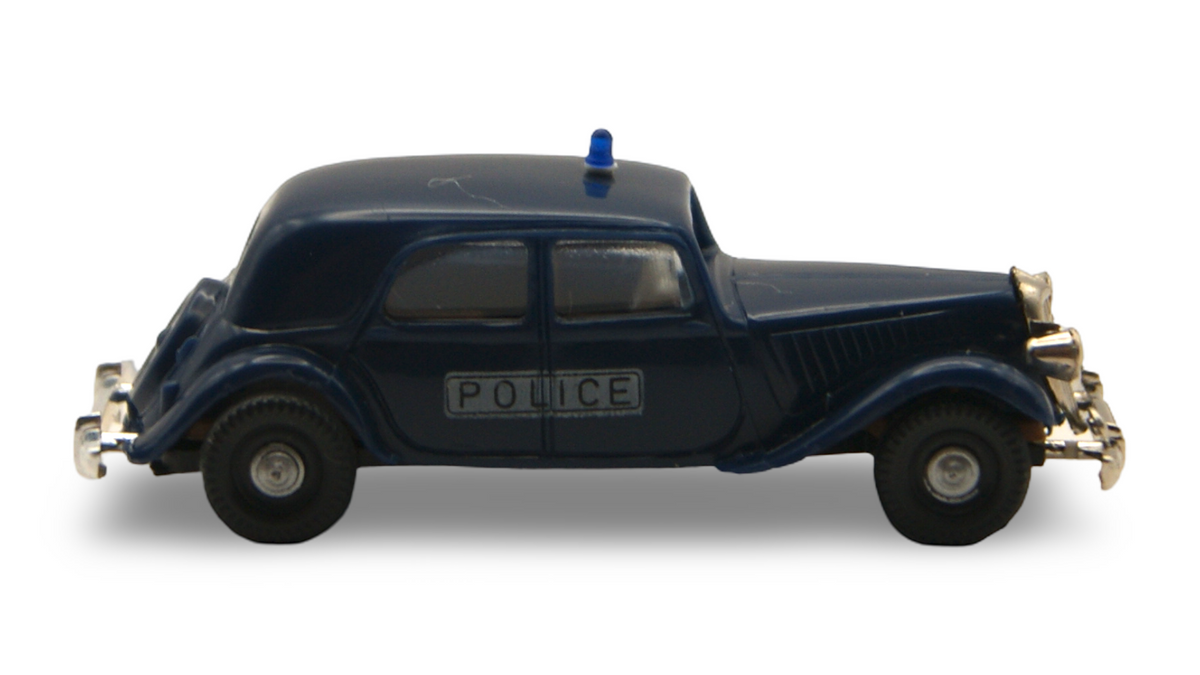 Brekina Citroën 15 Six Traction Avant Police Blau 1:87 H0 – guter Zustand