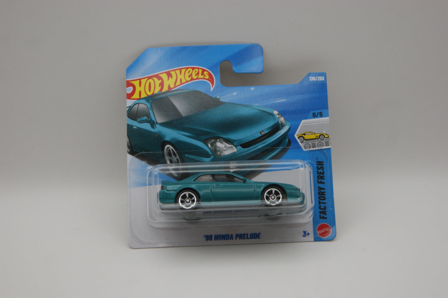 Hot Wheels ’98 Honda Prelude 2026 Factory Fresh 5/5 136/250 Türkis Short Card OVP