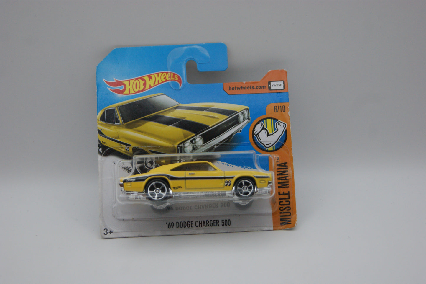 Hot Wheels ’69 Dodge Charger 500 2017 Muscle Mania 6/10 095/365 Gelb Short Card OVP