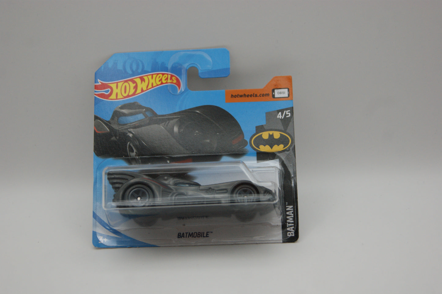 Hot Wheels Batmobile 2016 Batman 4/5 Dark Knight Schwarz Short Card OVP