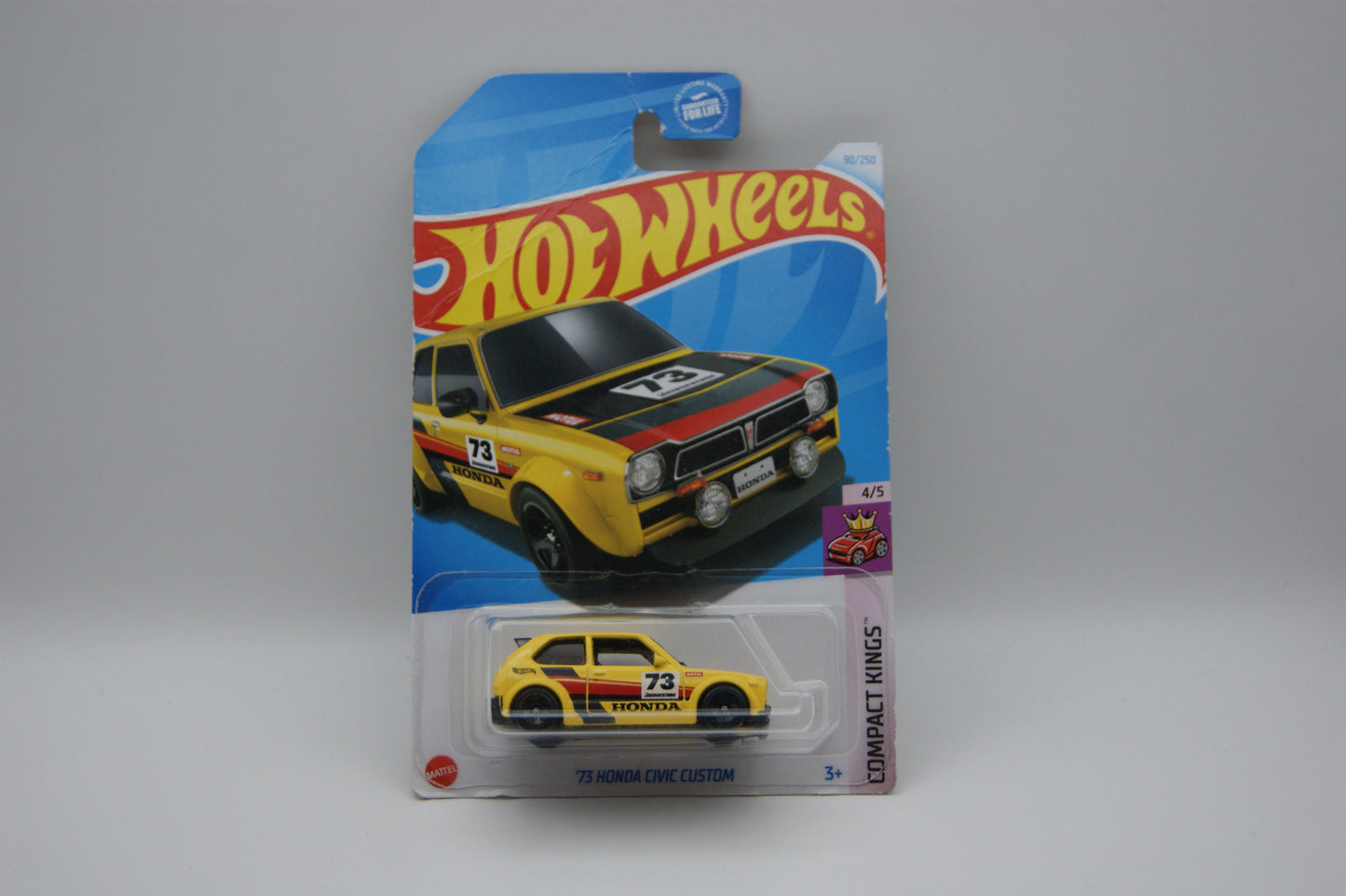 Hot Wheels ’73 Honda Civic Custom – Compact Kings 4/5 – 90/250 – Gelb – 2024 OVP